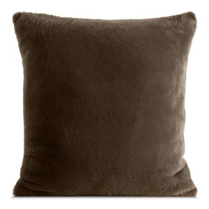 Poszewka dekoracyjna NINA 45x45 Eurofirany Ciemny brąz futrzana i puszysta