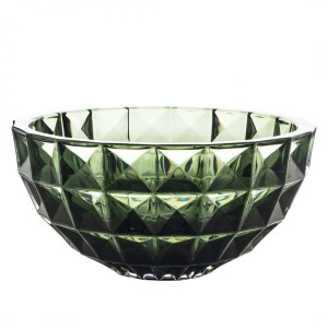 BOHEMIA DIAMOND SMOKEY GREEN KRYSZTAŁOWA MISA 280MM