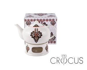 DUO Porcelanowy dzbanek na podgrzewaczu PARZENICA