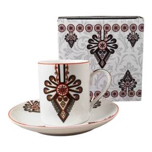 FILIŻANKA ZE SPODKIEM porcelana parzenica CROKUS ETNO 100 ML