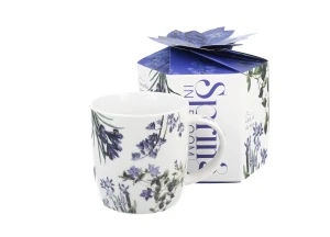 Kubek  Niebieskie Kwiaty 400 ml New Bone China w pudełku ozdobnym