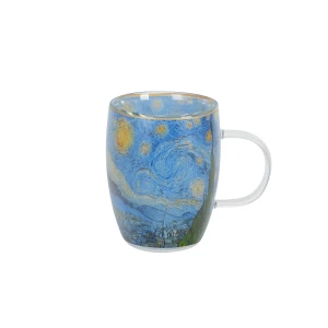 Kubek szklany z podwójną ścianką STARRY NIGHT inspired by Van Gogh