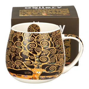 Kubek baryłka Tree of Life brązowy inspirowany Gustavem Klimtem