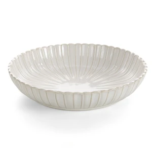 Misa dekoracyjna ceramiczna AVRIL 28x28x6 cm kremowa