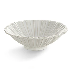 Misa dekoracyjna AVRIL ceramiczna kremowa 25 x 25 x 8 cm