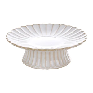 Patera dekoracyjna ceramiczna AVRIL kremowa 18x18x6 cm