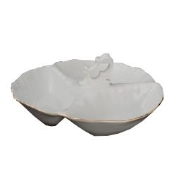 Kabaret 3-dzielny Bernadotte Ivory Gold z porcelany ecru Thun