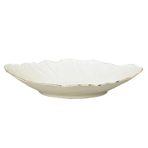 Koszyk na pieczywo Bernadotte Ivory Gold 34 cm, porcelana ecru