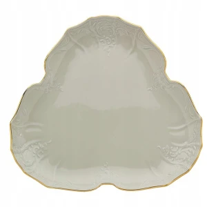 Patera trójkątna porcelanowa 27 cm Bernadotte Ivory Gold