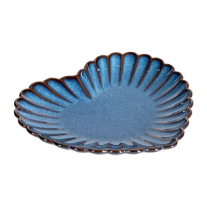 Patera dekoracyjna ceramiczna Avril 22 x 20 x 3 cm granatowa