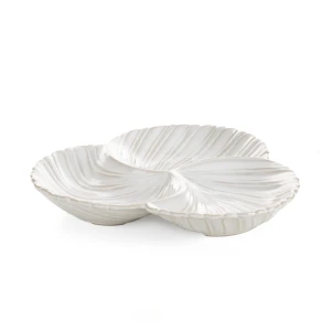 Patera dekoracyjna ceramiczna Avril 25x25 cm kremowa