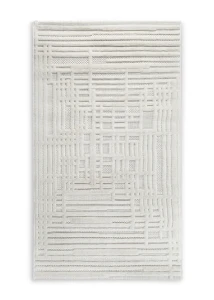 Dywan 60x100 cm kremowo-beżowy strukturalny geometryczny VENUS2 Eurofirany