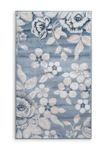 Dywan 60x100 cm niebiesko-kremowy kwiatowy IMPRESIVE1 Eurofirany