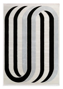 Dywan 60x100 cm kremowy geometryczny nowoczesny AURA5 Eurofirany