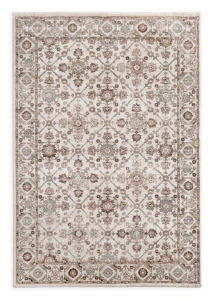 Dywan 80x150 cm kremowo-ceglasty vintage orientalny MONA Eurofirany