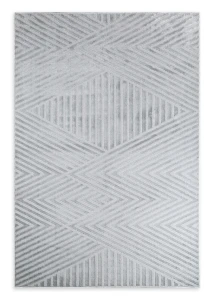 Dywan 80x150 cm srebrny wypukły falowany 3D NOVA1 Eurofirany