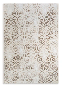 Dywan 80x150 cm kremowy-beżowy ornamentowy nowoczesny MILAN2 Eurofirany