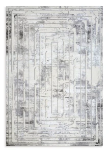 Dywan 80x150 cm stalowy przecierany nowoczesny MONACO1 Eurofirany
