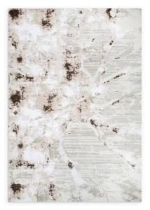 Dywan 80x150 cm jasnokremowy abstrakcyjny nowoczesny MONACO2 Eurofirany