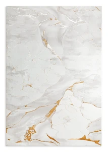 Dywan 80x150 cm jasnoszary-złoty marmurowy nowoczesny SAFIR3 Eurofirany