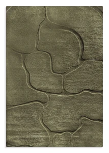 Dywan 80x150 cm oliwkowy nowoczesny geometryczny ALBA6 Eurofirany