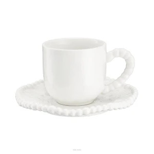 Villa Italia Filiżanka do kawy herbaty porcelanowa 200 ml MESTIERE WHITE