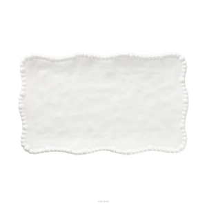 Villa Italia Patera na ciasto Talerz prostokątny 35 x 20 cm MESTIERE WHITE