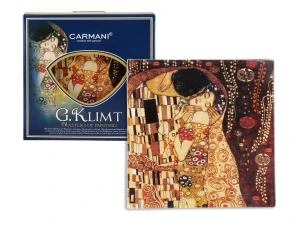 CARMANI Talerz dekoracyjny - The Kiss - G.Klimt 13x13cm /box