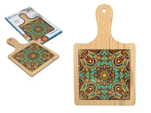 Carmani podstawka pod garnek ceramiczna drewniana zielony marokański