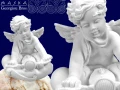 Aniołek na motorze -alabaster grecki