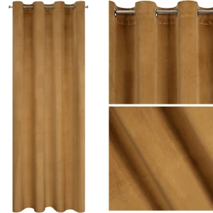 Zasłona welwetowa Melanie 140x250 cm Miodowa Eurofirany