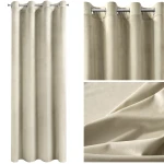Zasłona welwetowa Melanie 140x250 cm Kremowa Eurofirany