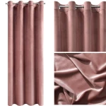 Zasłona welwetowa Melanie 140x250 cm Ciemnoróżowa Eurofirany
