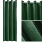 Zasłona welwetowa Melanie 140x250 cm Ciemnozielona Eurofirany