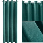 Zasłona welwetowa Melanie 140x250 cm Turkusowa Eurofirany