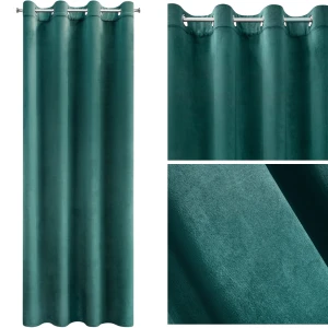 Zasłona welwetowa Melanie 140x250 cm Turkusowa Eurofirany