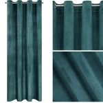 Zasłona welwetowa Melanie 140x250 cm Ciemnoturkusowa Eurofirany