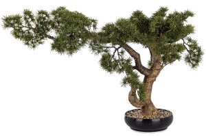 Sztuczne drzewko bonsai dekoracyjne 64 cm w czarnej doniczce