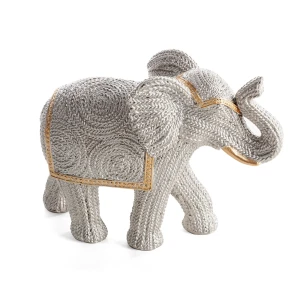 Figurka dekoracyjna słoń VALERI srebrna 21 x 8 x 16 cm
