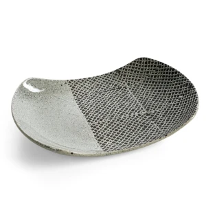 Patera dekoracyjna NORI ceramiczna stalowa 32 × 23 × 5 cm