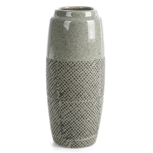 Wazon dekoracyjny ceramiczny NORI, stalowy, Ø16 x 36 cm