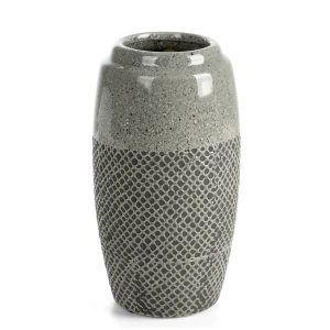 Wazon dekoracyjny ceramiczny NORI stalowy, Ø13 x 25 cm