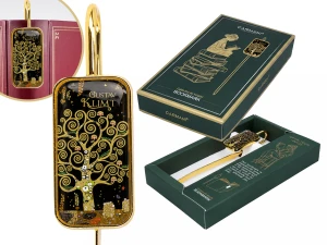 Zakładka do książki Gustav Klimt „Drzewo życia”, metal i szkło