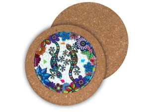 Ceramiczna podkładka pod naczynia 19,5 cm  z motywem dwóch jaszczurek