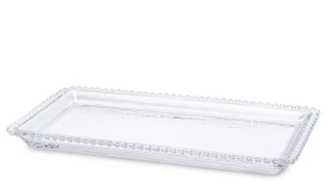 Patera Szklana Laura Dekoracyjna 36 x 18,5 cm Przezroczysta