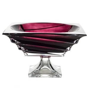 Bohemia Casablanca Burgundy – misa na nodze ze szkła kryształowego 28,5 cm