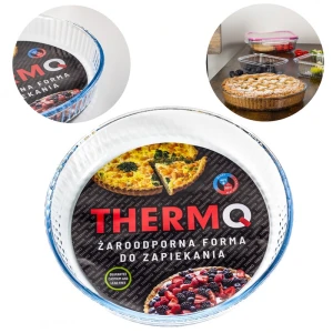 Szklana forma do tarty Thermo 26 cm, żaroodporna