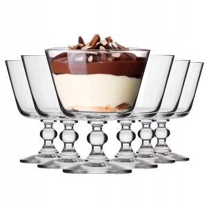 Pucharki do deserów 480ml Krista KROSNO czarki na lody 6szt zestaw komplet