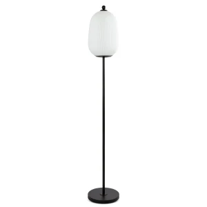 Lampa stojąca RUTH biała, metal i szkło, 150 cm, 1x E27