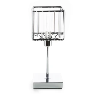 Dekoracyjna lampka stołowa transparentna z kryształowym abażurem 31 cm